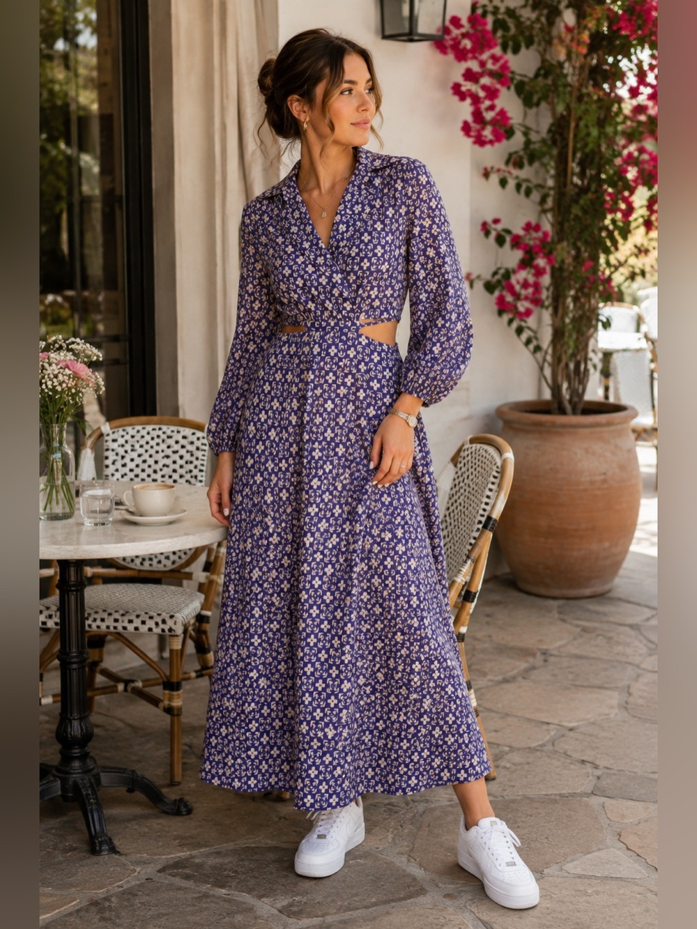 Bardot Lavender Floral Two-Piece Maxi Dress